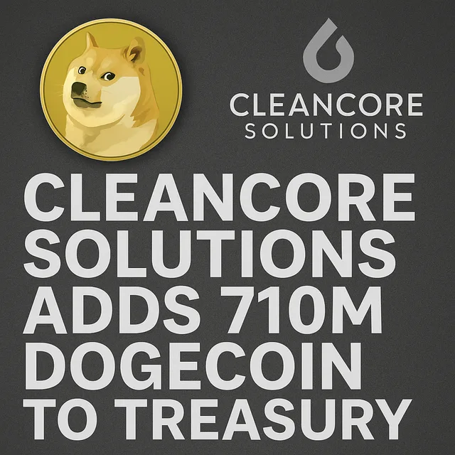 CleanCore Solutions Adds 710 Million Dogecoin to Treasury, Eyes $1B Accumulation Goal