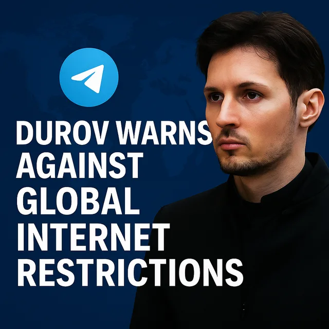 Pavel Durov warns of “dystopian” shift as governments move to control the internet