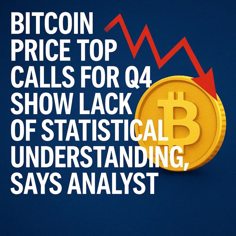 Bitcoin price top calls for Q4 show lack of statistical understanding, says analyst.