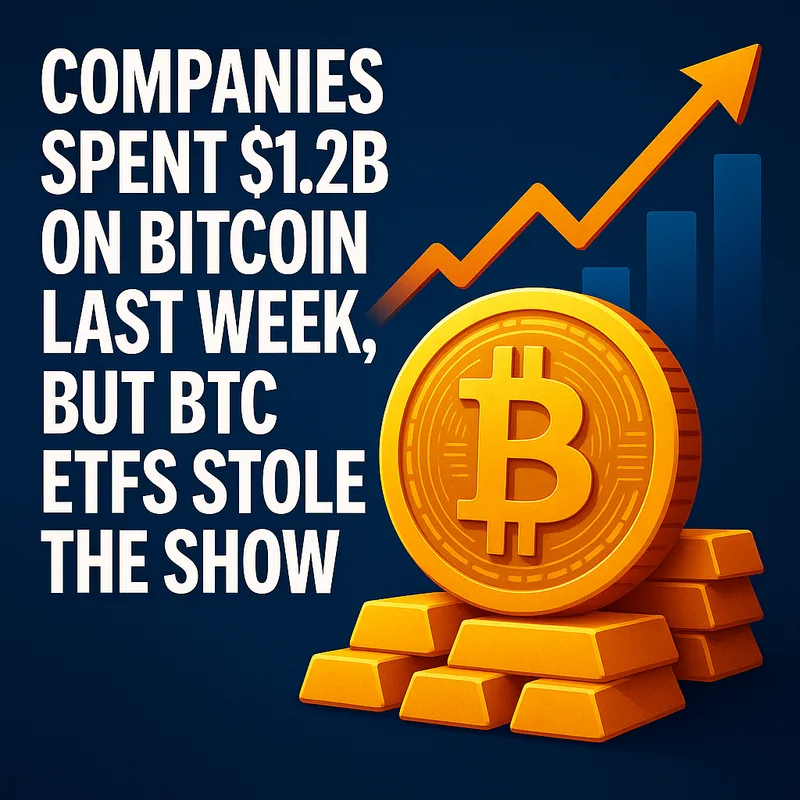 Bitcoin ETFs Outshine Corporate Buyers as $3.2B Inflows Drive BTC to Record Highs
