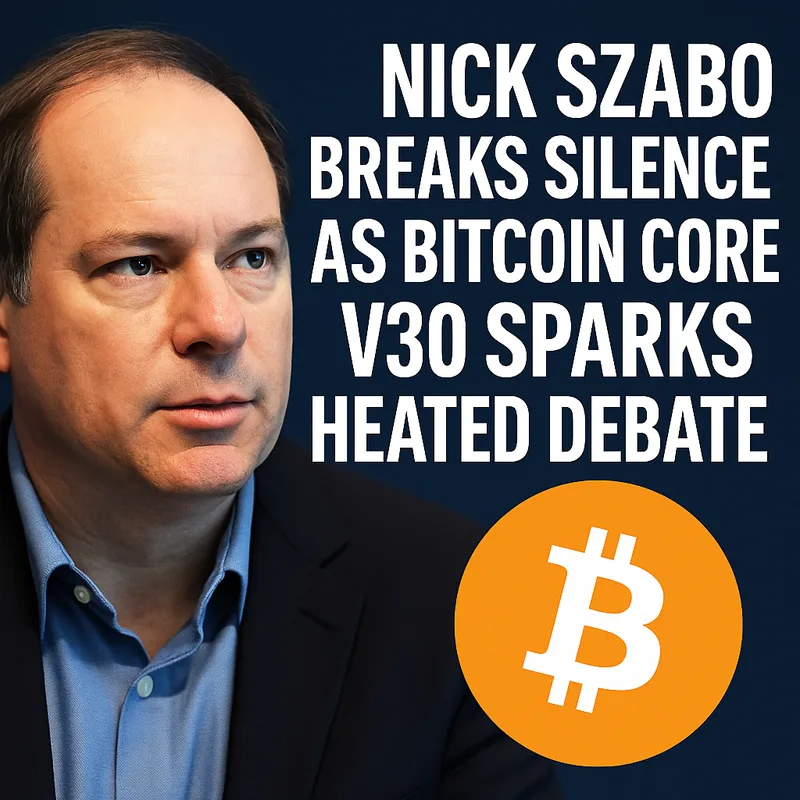 Nick Szabo Breaks Silence as Bitcoin Core v30 Sparks Heated Debate