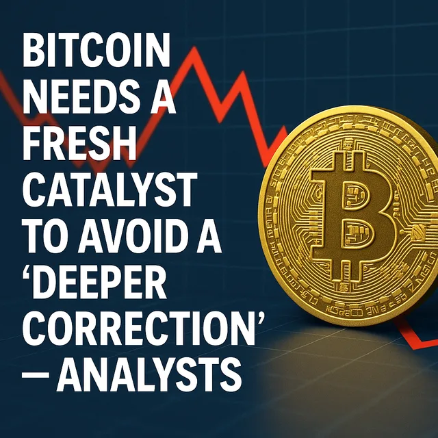 Bitcoin Could Face “Deeper Correction” Without a New Catalyst, Analysts Warn