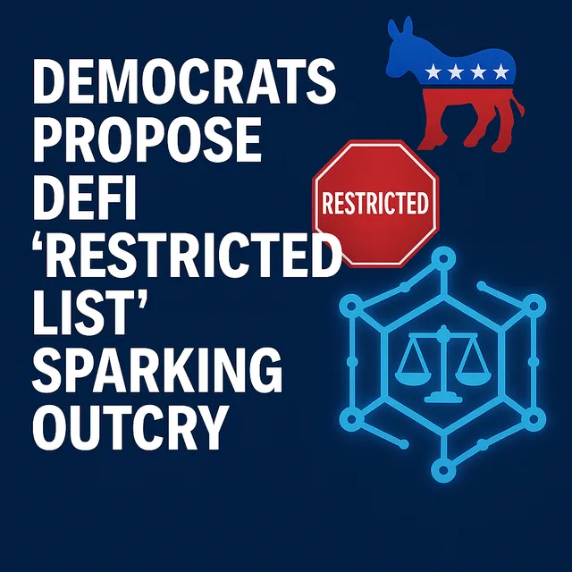 Democrats’ DeFi ‘Restricted List’ Proposal Sparks Industry Backlash Over Fears of U.S. Crypto Exodus