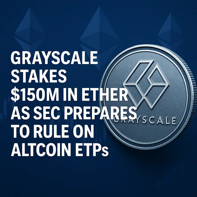 Grayscale Stakes $150M in Ether as SEC Prepares to Rule on Altcoin ETPs